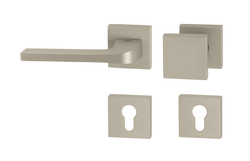 Kľučky na hranatých rozetách Strieborný Tupai