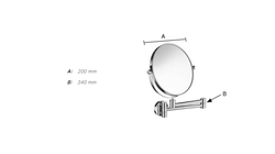 Kozmetické zrkadlá Strieborný SMEDBO