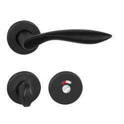 Kľučky na okrúhlych rozetách Čierny BA