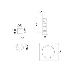 Mušle a madielka na posuvné drevené dvere Strieborný SAB