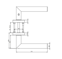 Kľučky na okrúhlych rozetách Strieborný Griffwerk