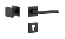 Kľučky na hranatých rozetách Čierny APRILE