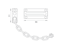 Retiazky a bezpečnostné poistky Strieborný Tupai