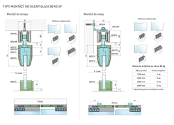 Sety - koľajnice a vozíky na posuvné drevené dvere Strieborný SISCO SISTEM