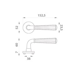 Kľučky na okrúhlych rozetách Zlatý APRILE