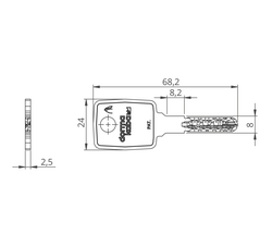 Kľúče PENTA Strieborný DORMAKABA