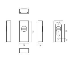 Bezpečnostné a spevnené rozety Strieborný JNF