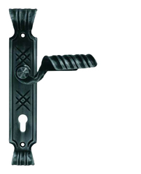 Kľučky na spevnených kovaných štítoch bez prekrytia vložky Strieborný SRA