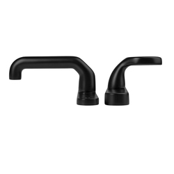 Kľučky na bezpečnostných oválnych štítoch s prekrytím vložky Čierny MPK