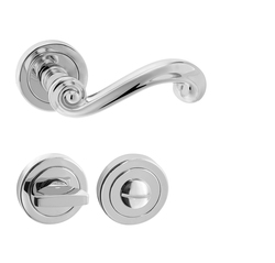 Kľučky na okrúhlych rozetách Strieborný Tupai