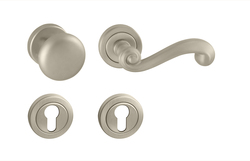 Kľučky na okrúhlych rozetách Strieborný Tupai