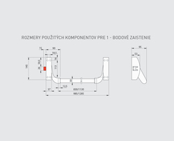 Povrchové panikové kovanie Strieborný DORMAKABA