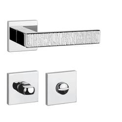 Kľučky na hranatých rozetách Strieborný APRILE