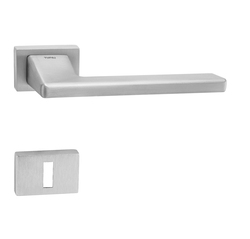 Kľučky na obdĺžnikových rozetách Strieborný Tupai