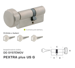 DK - PEXTRA plus US G - s gombíkom V 27,5 + D 27,5 mm