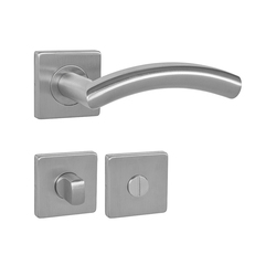 Kľučky na hranatých rozetách Strieborný MPK