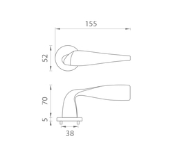 Kľučky na okrúhlych rozetách Zlatý APRILE