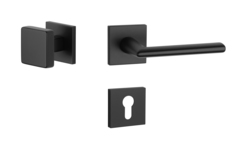 Kľučky na hranatých rozetách Čierny APRILE