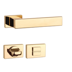 Kľučky na obdĺžnikových rozetách Zlatý APRILE