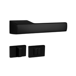 Kľučky na obdĺžnikových rozetách Čierny MPK