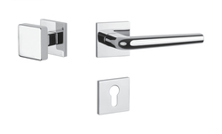 Kľučky na hranatých rozetách Strieborný APRILE