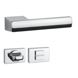 Kľučky na obdĺžnikových rozetách Strieborný APRILE