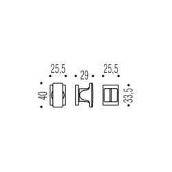 Kľučky na hranatých rozetách Sivý COLOMBO