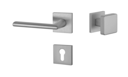 Kľučky na hranatých rozetách Strieborný APRILE