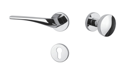 Kľučky na okrúhlych rozetách Strieborný APRILE