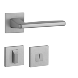 Kľučky na hranatých rozetách Strieborný APRILE