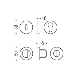 Kľučky na okrúhlych rozetách Zlatý COLOMBO
