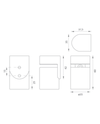 Magnetické dverné zarážky Strieborný JNF
