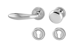 Kľučky na okrúhlych rozetách Strieborný Tupai