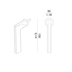 Oválne kľučky na okná Bronzový NUDA - VERUM ITALY
