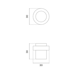 Podlahové dverné zarážky Biely STERK