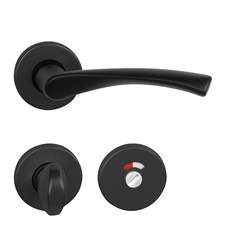 Kľučky na okrúhlych rozetách Čierny BA