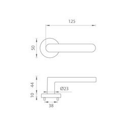 Kľučky na okrúhlych rozetách Strieborný FROSIO BORTOLO