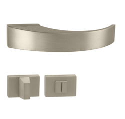 Kľučky na obdĺžnikových rozetách Strieborný Tupai