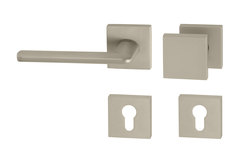 Kľučky na hranatých rozetách Strieborný Tupai