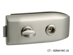 Zámky na sklenené dvere Strieborný CT