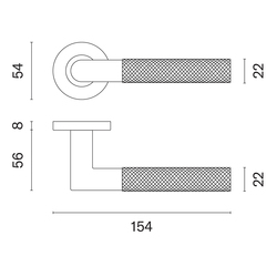Kľučky na okrúhlych rozetách Medený STERK