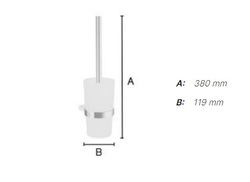 WC kefy s nádobou Strieborný SMEDBO