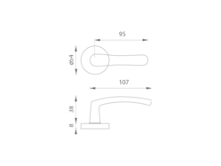 Kľučky na okrúhlych rozetách Zlatý KE