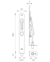 Zástrče na dvere Strieborný JNF