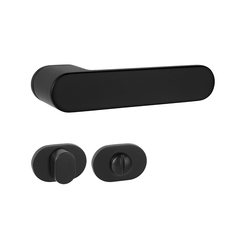 Kľučky na oválnych úzkych rozetách Čierny MPK