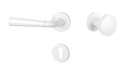 Kľučky na okrúhlych rozetách Biely APRILE