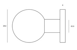 Gule priame na rozetách Strieborný JNF