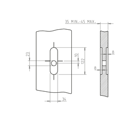 Mušle a madielka na posuvné drevené dvere Strieborný Tupai