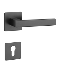 Kľučky na hranatých rozetách Čierny STERK