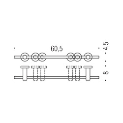Držiaky na uterák Strieborný COLOMBO